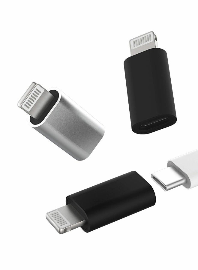 محول USB-C أنثوي إلى Lightning ذكري، محول شحن سريع PD لهاتف آيفون، 3 قطع