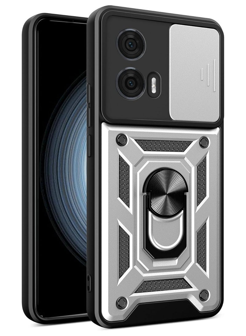 motorola moto g85 cover Generic Shield Full Protection Case With Metal Ring &Slide Camera Cover For moto g85 case