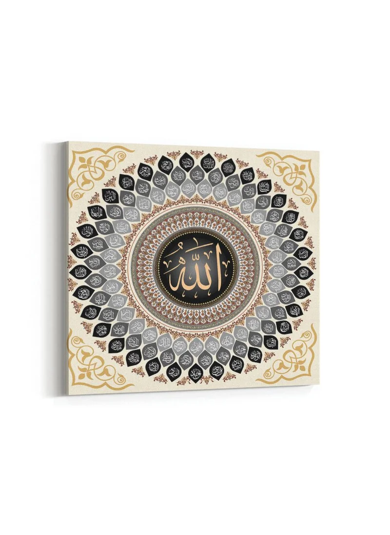 LOWHA Canvas Wall Art Stretched Over Wooden Frame with Arches Retro Style Art Pattern Painting