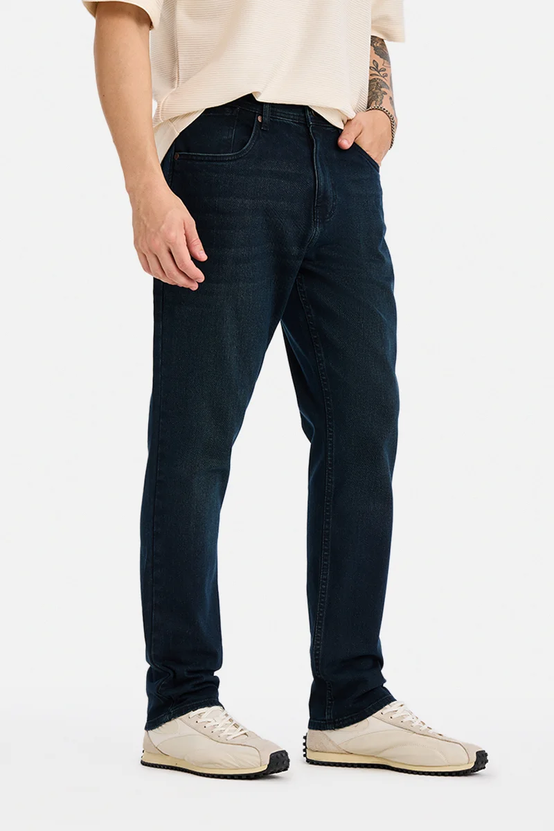 سنيتش Indigo Solid Slim Fit Casual Jeans
