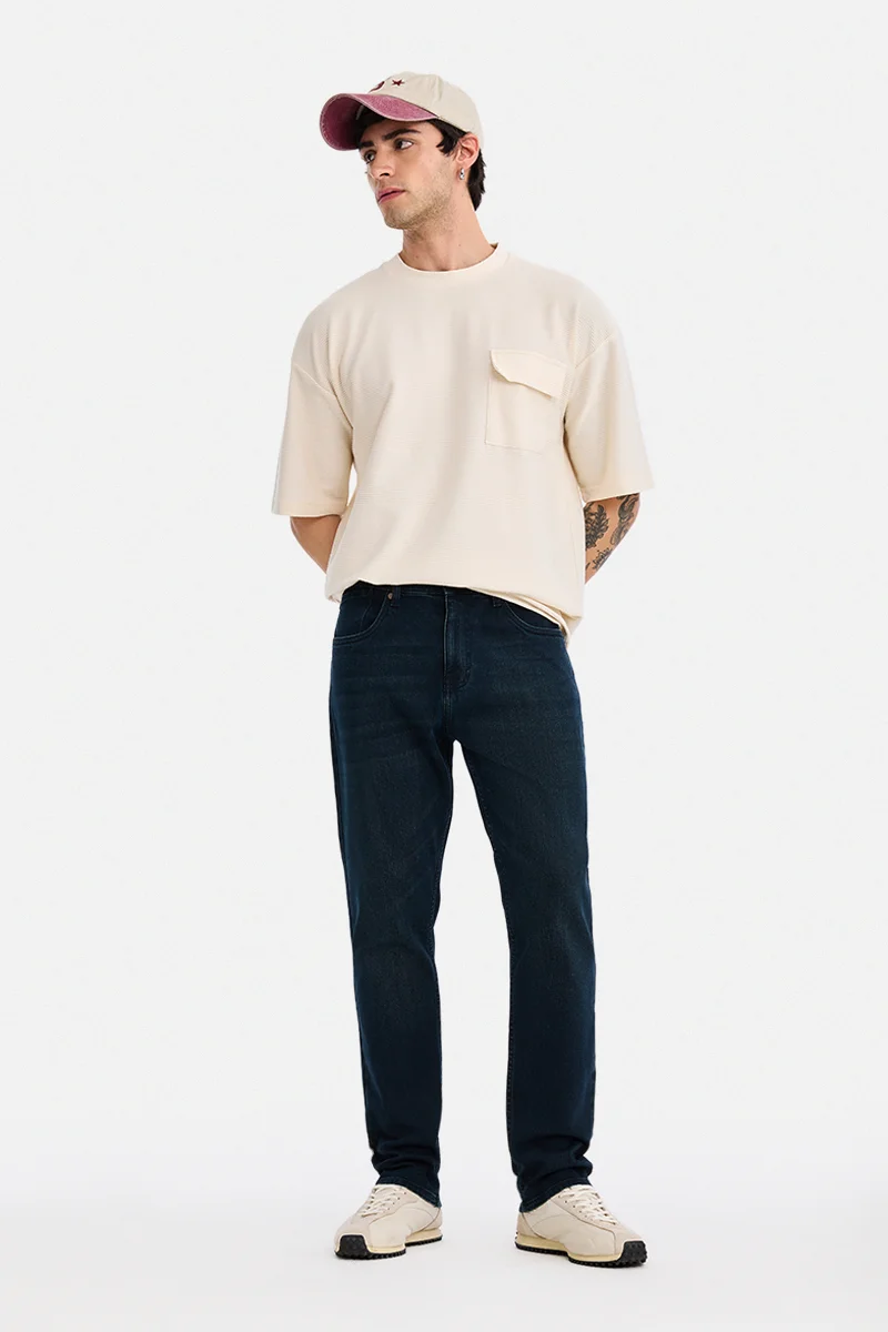 سنيتش Indigo Solid Slim Fit Casual Jeans