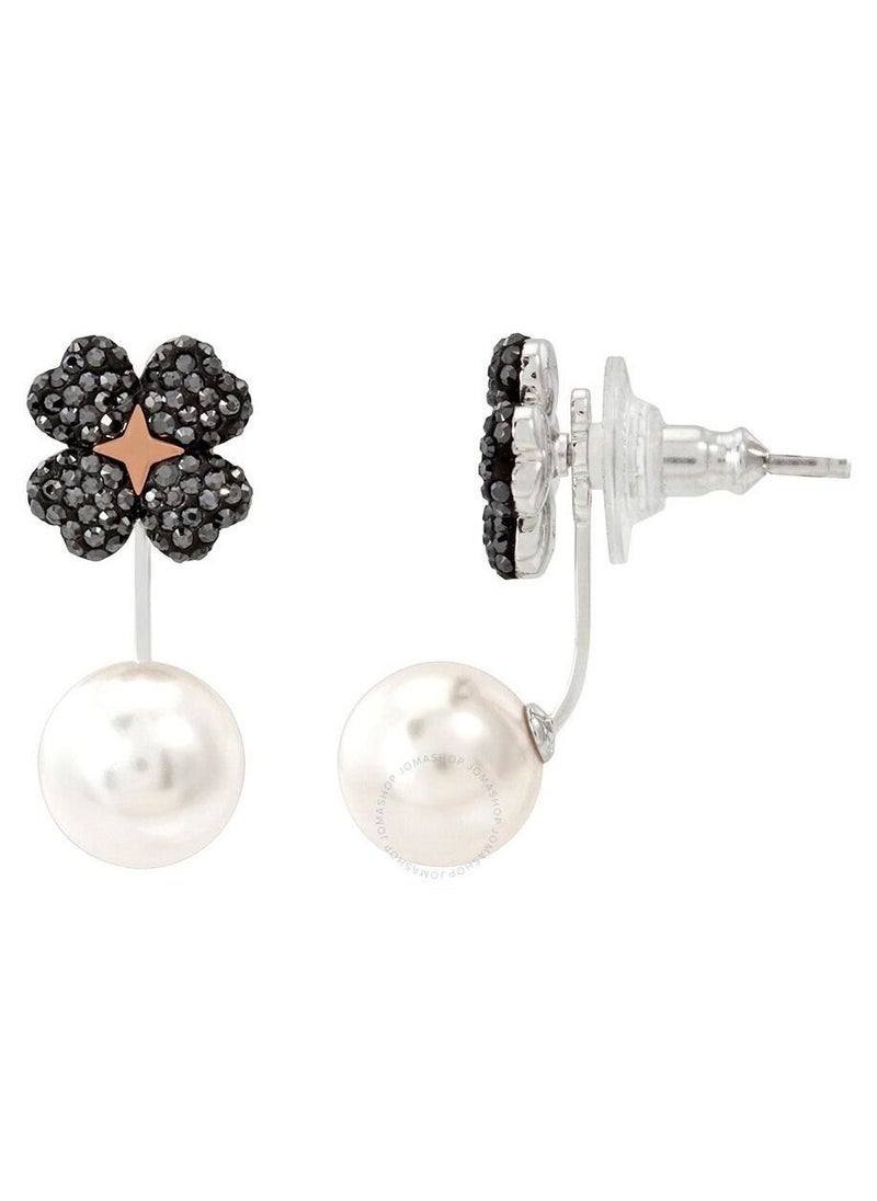 RedMapleTEK Women's New Four-Leaf Clover Pearl Earrings - Image 3