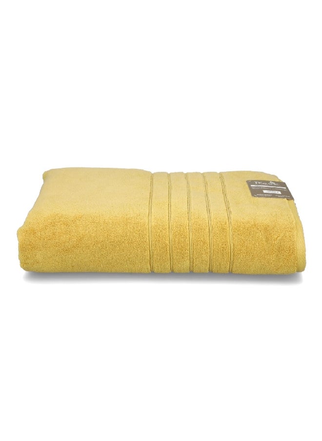 REVE Borabora Luxurious Highly Absorbent Cotton Bath Sheet Mustard 100 x 180 cm  - Image 4