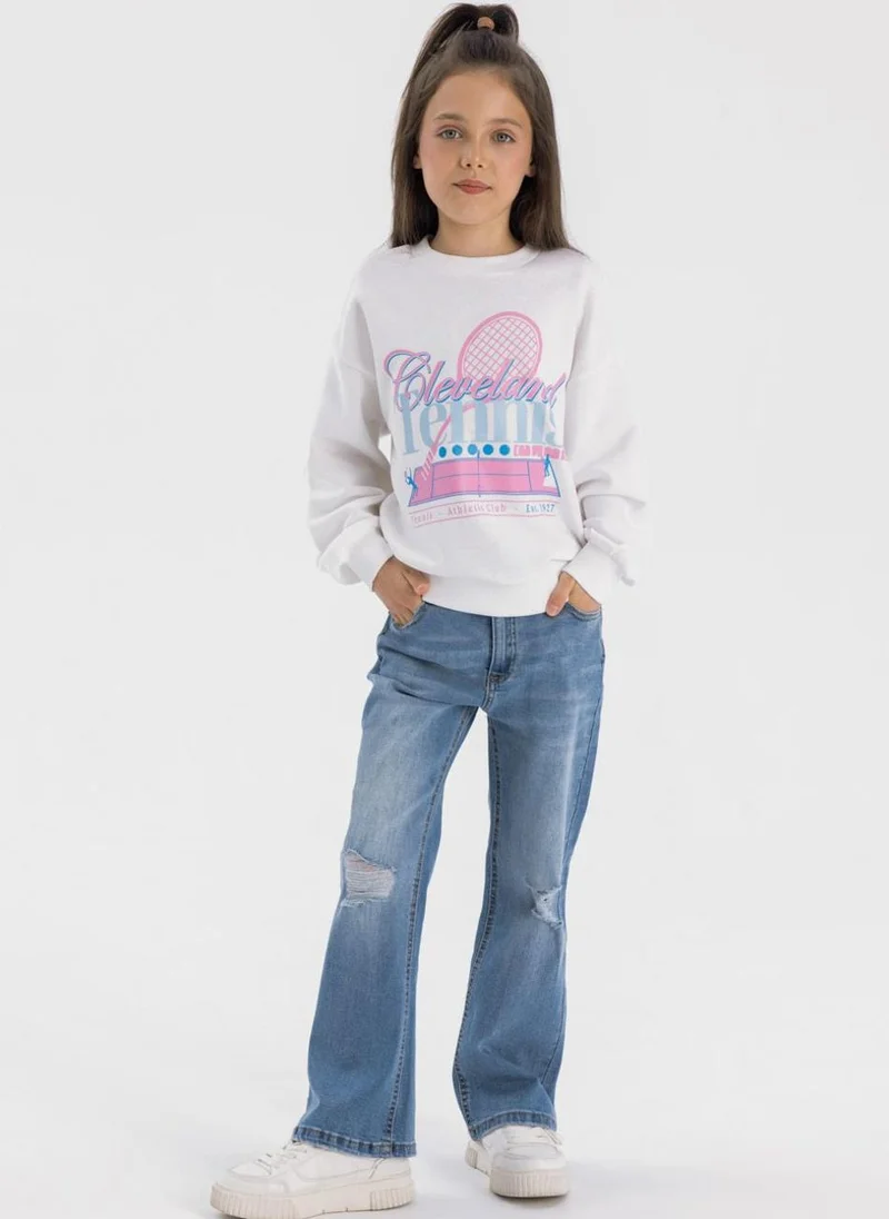 MINOTI Kids Girls Denim Flare Jeans