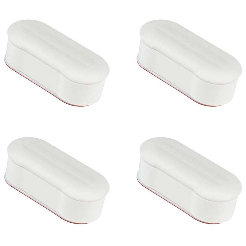 lasenersm 4 Pieces Toilet Seat Bumper Toilet Seat Pad Toilet Seat Bumper Pad Toilet Lid Bumper Replacement Bumpers for Bidet with Strong Adhesive White