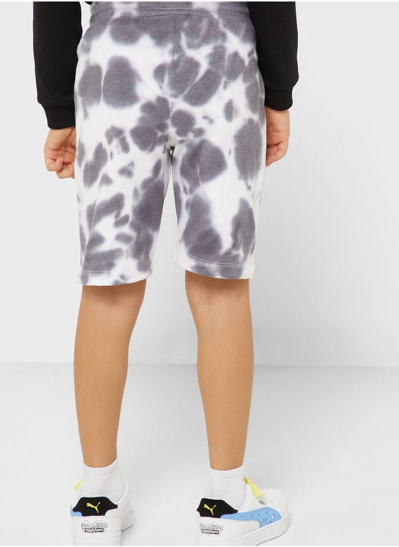 Pinata - Tie & Dye Printed Shorts For Boys - Image 1