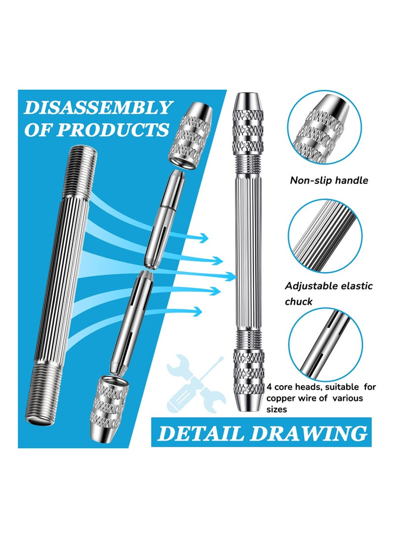 Zikra Jewelry Making Tools, Includes 2 Pcs Winding Copper Wire Tool and 1 Jewelry Wire Cutter Plier, Jewelry Making Wire Wrapping Tool for Hand-Making Jewelry Wire Double Ended Twist Braid Pin Vise - Image 3