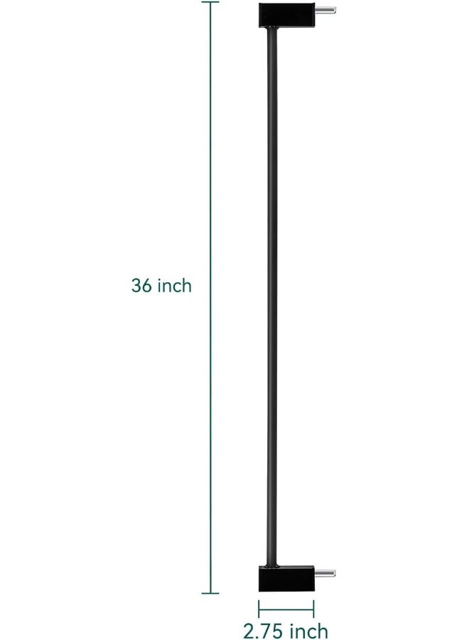 BABELIO Metal Baby/Dog Gate Extender, 2.75inch (7cm) Black Pet Gate Extension - Image 4