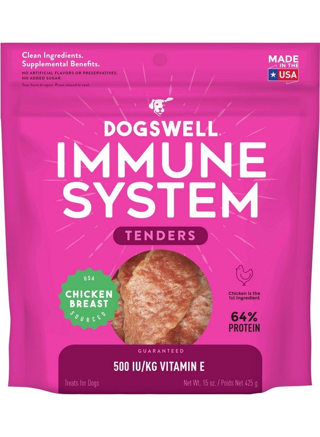 Dogswell Immunity & Defense, Flaxseed Oil, Turmeric, Vitamin E & A, Healthy Aging, Chicken Tenders 15 Oz - Image 1