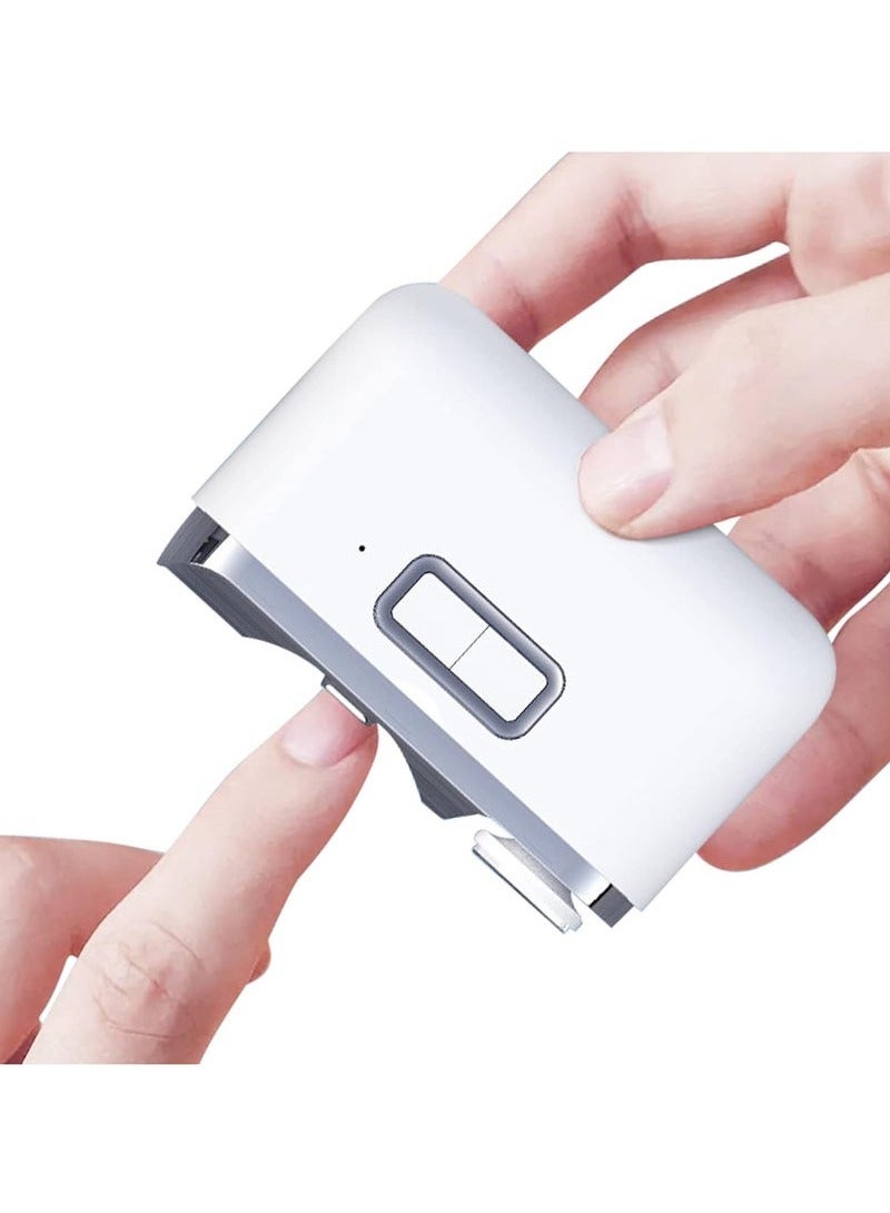 Gonice 2 in 1 Rechargeable Electric Nail Clipper/Nail File/Nail Cutter for Elderly Adults, Caregivers, Kids White - Image 1