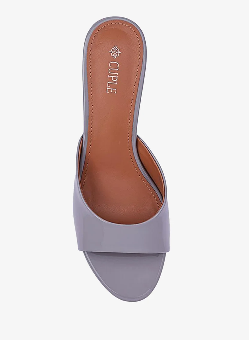 Cuple Light Grey Elegant heel slippers designed for a chic look. for Women | Best Price UAE