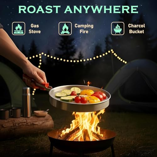 Cooks Innovations Non Stick Stainless Steel Gas Griller for Home | Multi-Purpose Heavy Gauge Jali for Kitchen Cooking | Pulka Grill for Home Gas Stove | Roti Grill, Papad Roaster, Baingan Bharta Roaster (Pack of 1) - Image 3