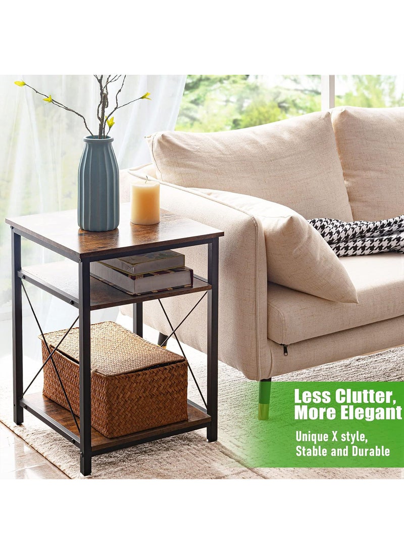 Sharpdo 2-Piece Side Table Furniture Set, Multifunctional Coffee Table Combination 40*40*56CM - Image 5