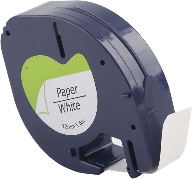 Label Tape Resin Ribbon, Abrasion Black - on - White, 12mm x 13.1ft for LT Labeling Machine - Durable Print, Wear, Suitable for Label Makers - Image 2