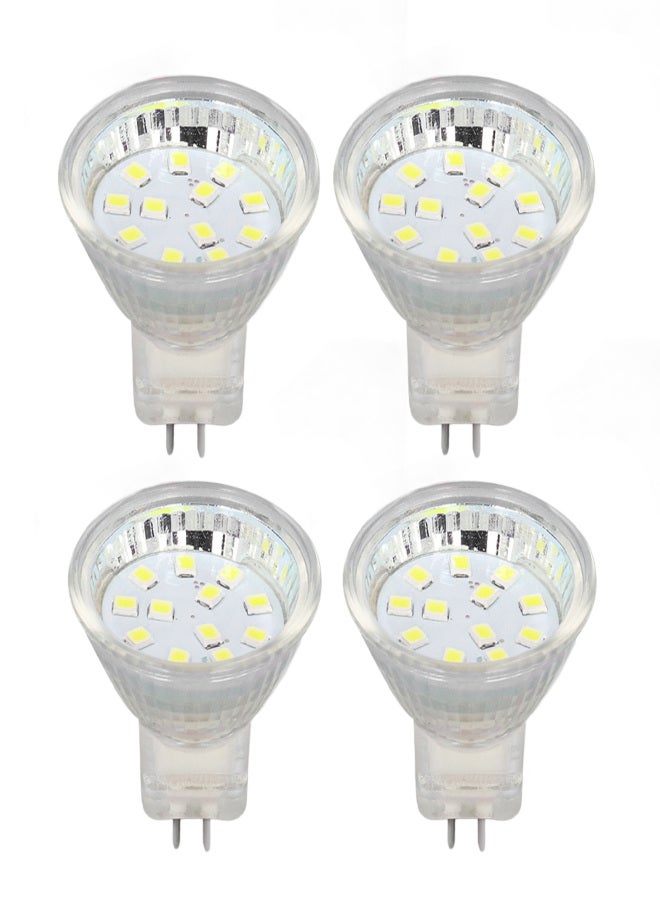 4PCS MR11 12LED Light Bulb 2W 300LM Spot Light Bulb Double Pin Base Landscape Light BulbCold White 6000K - Image 1