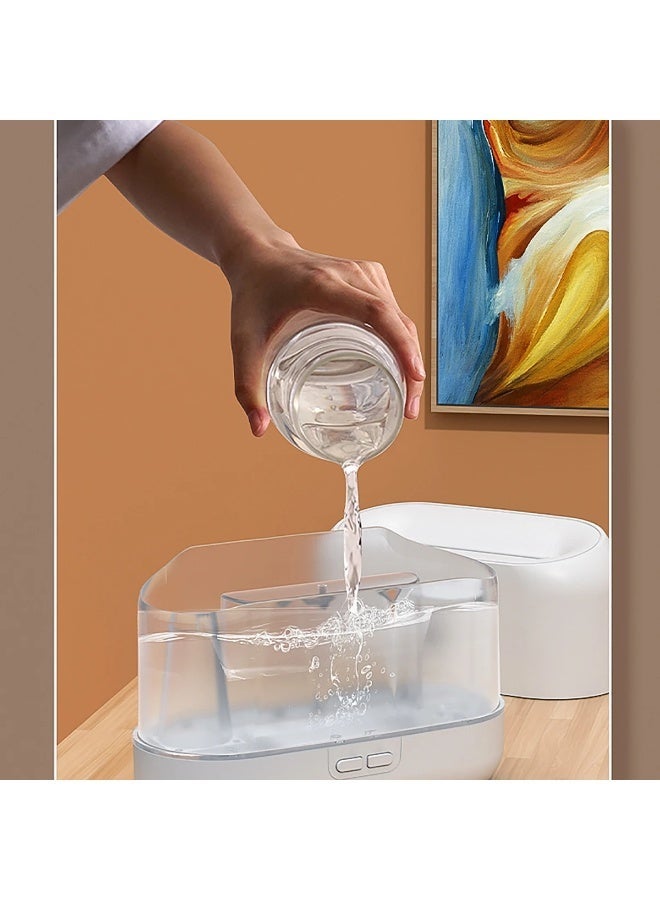 ELTRAZONE جهاز توزيع الروائح مع ضوء اللهب 7 ألوان ومرطب – صانع ضباب بالموجات فوق الصوتية مع LED RGB، جهاز تنقية الهواء يعمل بالطاقة من USB وضوء ليلي للمنزل وغرفة النوم - Image 3