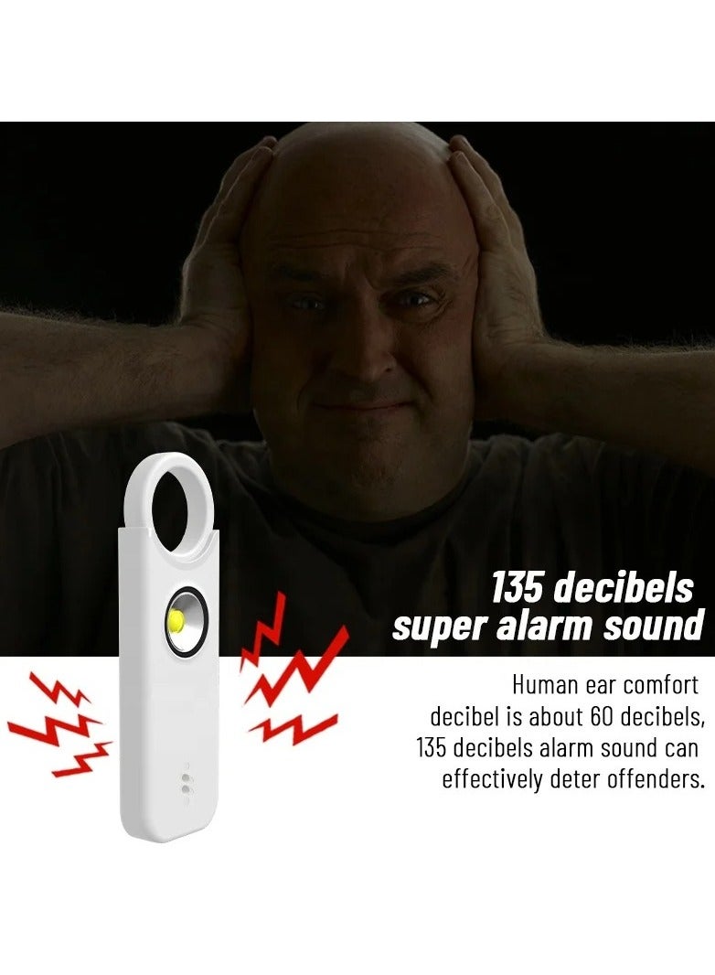 Personal Safety Alarm for Women USB Rechargeable Self Defense Keychain Alarm for Kids Elderly -135dB Loud Alarm 2 Alarm Modes with Multi-functional Flashing LED Light Portable To Wear  - Image 2