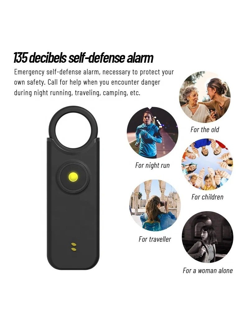 Personal Safety Alarm for Women USB Rechargeable Self Defense Keychain Alarm for Kids Elderly -135dB Loud Alarm 2 Alarm Modes with Multi-functional Flashing LED Light Portable To Wear  - Image 4