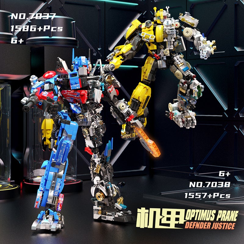 Leroy 7037-7038 Transformers Building Blocks Mech Action Figure Model Kit Gift - Image 2