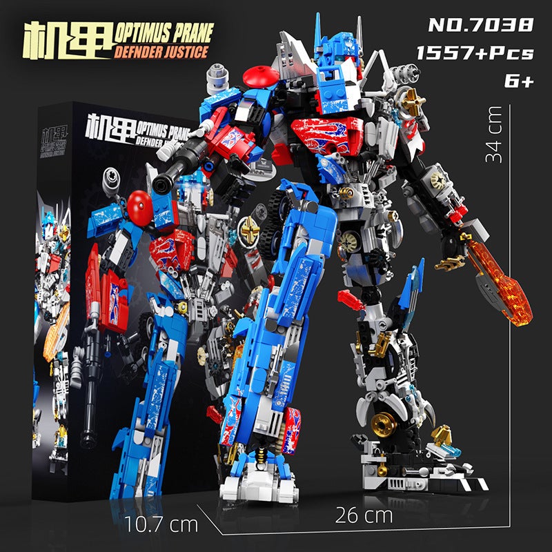 Leroy 7037-7038 Transformers Building Blocks Mech Action Figure Model Kit Gift - Image 5