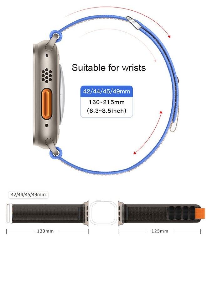 Muyixin - Nylon Loop Strap Compatible with Apple watch series 8/8 Ultra/7/6/5/4/3/SE - Image 1