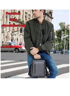 WEIXIER Mens Shoulder Bag Canvas Messenger Bags Travel Crossbody Bag Large Capacity Casual Handbag with Multiple Pockets for Working Shopping Hiking Daily Use  - Image 2