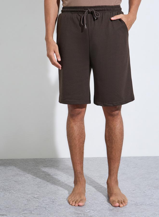 Styli Brown Printed Relaxed Fit T-Shirt and Shorts Pyjama Set - Image 5