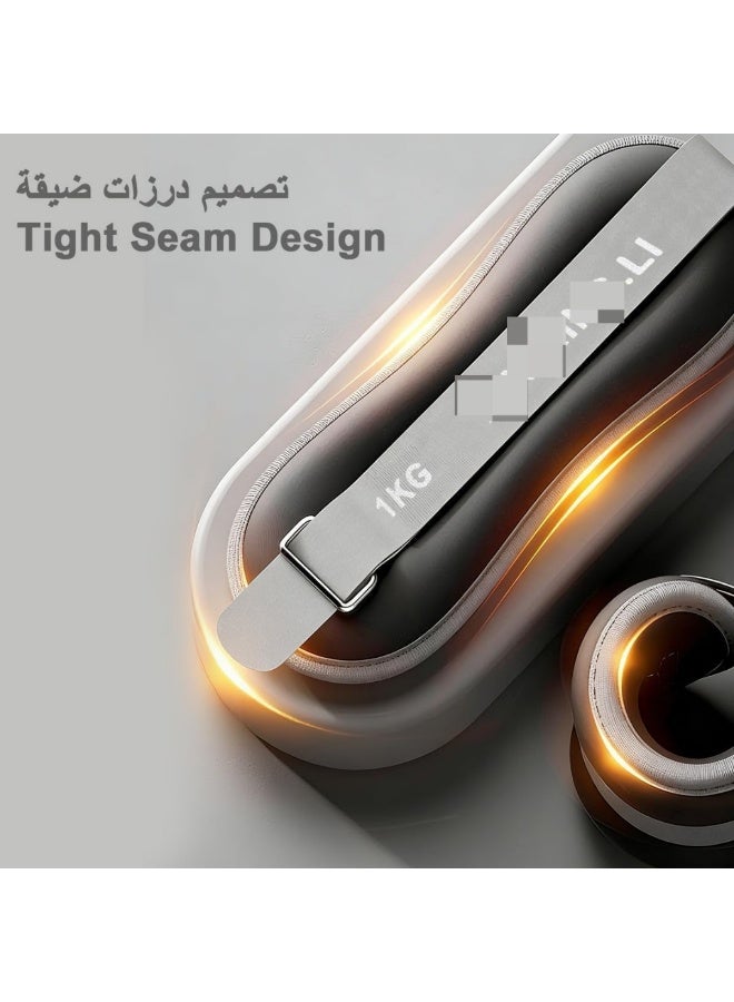 سبورت كيو أوزان معصم وكاحل رياضية 2 قطعة – قابلة للتعديل – مناسبة للجري، المشي، التمارين المنزلية واليوجا – خامة نيوبرين مريحة + فيلكرو قوي – متوفرة بأوزان متعددة - Image 5