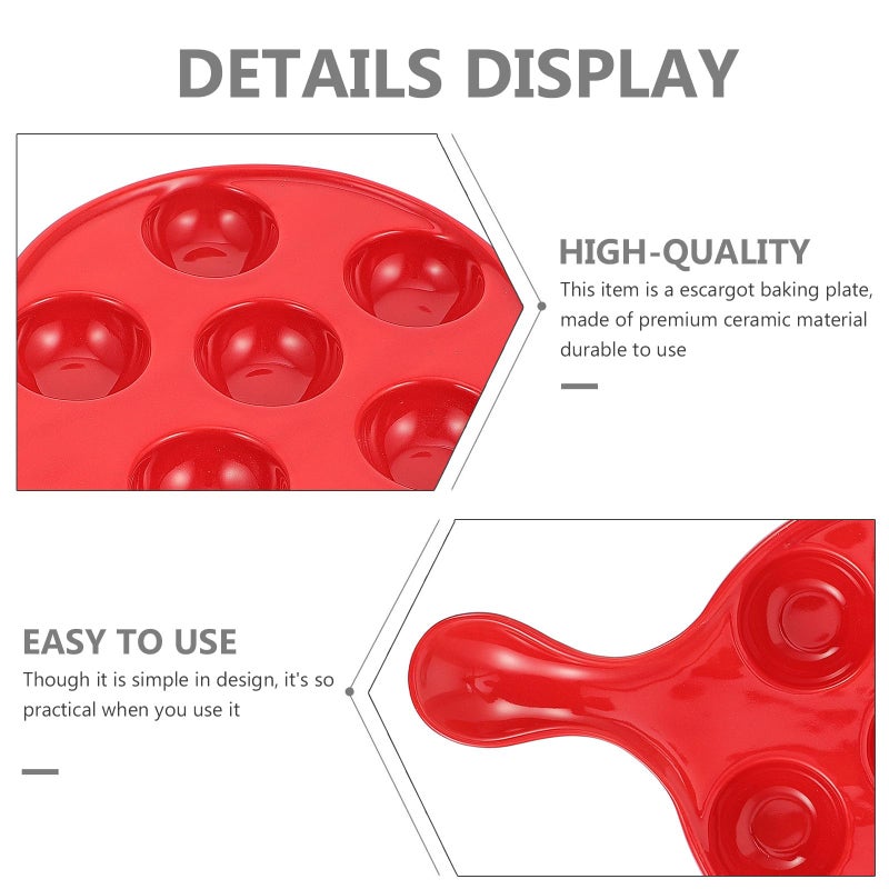 Ceramic Snail Plate With 6 Holes 10 Inch Baking Dish For Escargot Oven Kitchen - Image 4