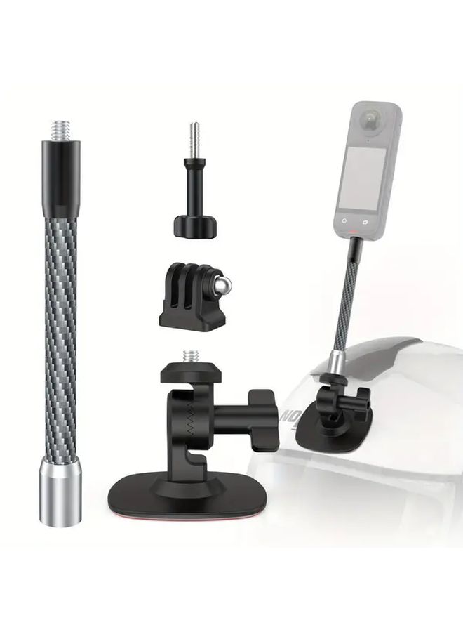 Extended Arm Bracket Flexible Base Mount Single Base For Insta360 X4 X5 GoPro DJI Action Action Camera Cycling Photography Skiing Surfing Racing Video Recording Accessory Kit - Image 1