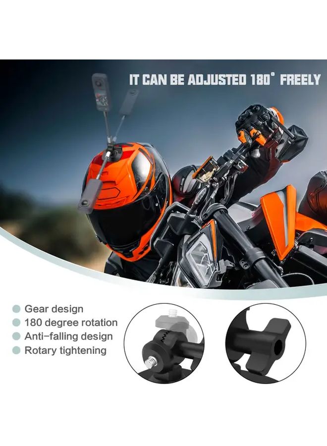 Extended Arm Bracket Flexible Base Mount Single Base For Insta360 X4 X5 GoPro DJI Action Action Camera Cycling Photography Skiing Surfing Racing Video Recording Accessory Kit - Image 5