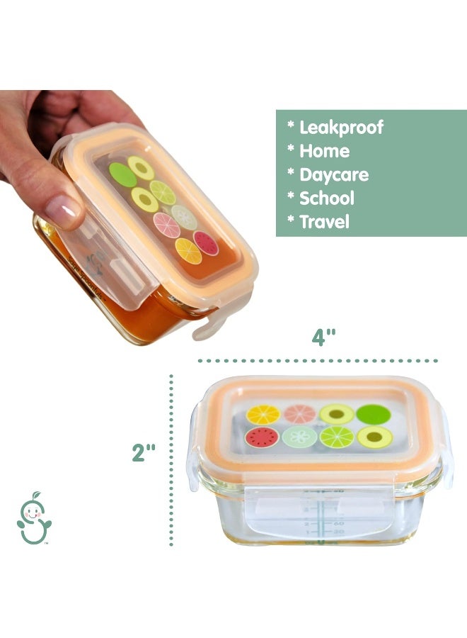 Sage Spoonfuls Glass Baby Food Containers with Lids - 6 Pack, 4 oz Baby Food Jars - Image 3
