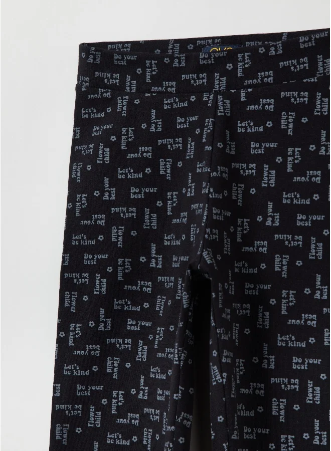 Ovs Printed stretch cotton leggings