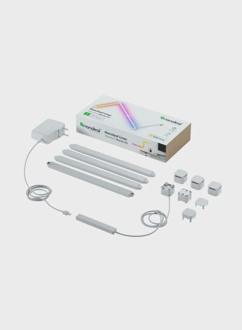 Nanoleaf Nanoleaf Lines Squared | Starter Kit | White | 4 Pack | 90 Degrees