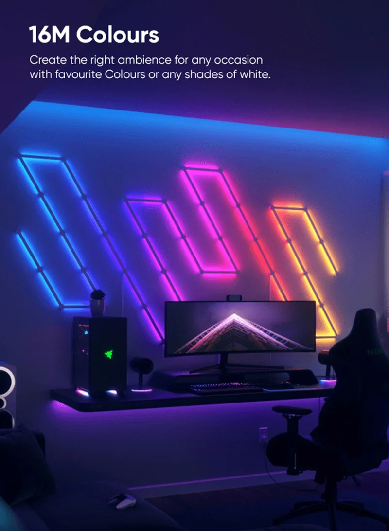 Nanoleaf Nanoleaf Lines Squared | Starter Kit | White | 4 Pack | 90 Degrees