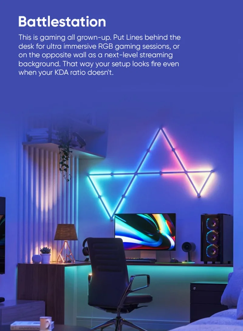 Nanoleaf Nanoleaf Lines Squared | Starter Kit | White | 4 Pack | 90 Degrees