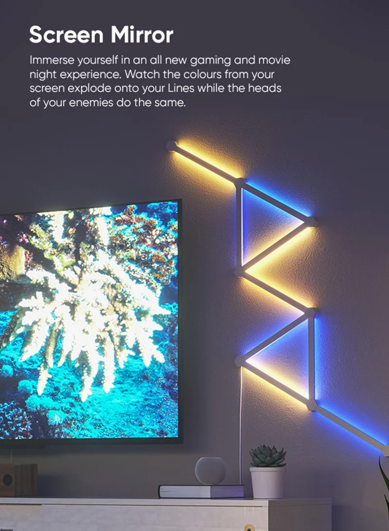 Nanoleaf Nanoleaf Lines Squared | Starter Kit | White | 4 Pack | 90 Degrees