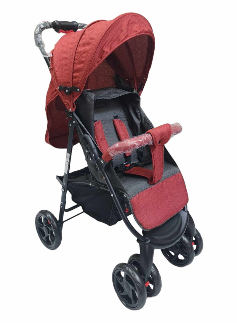 Baby Stroller Pram Adjustable Position Seat Fully Rotating Wheels for Newborn - Image 1