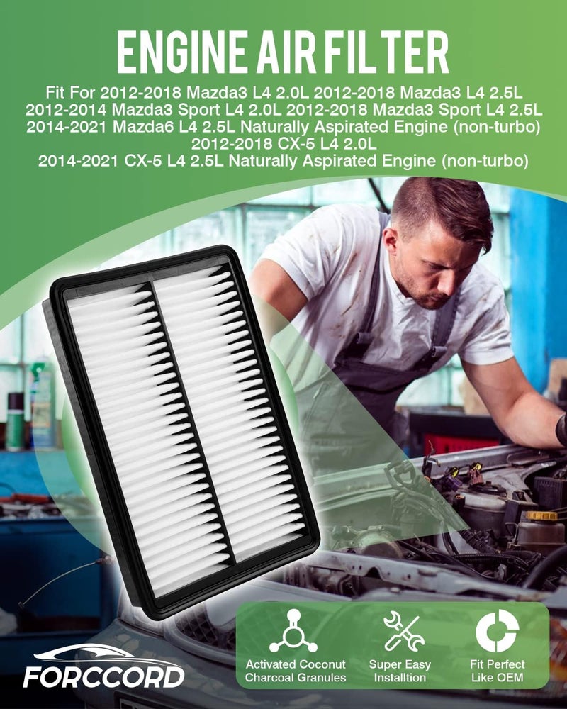 Forccord Engine Air Filter for Mazda Vehicles - Image 2