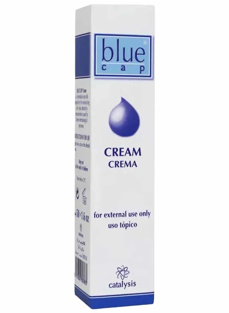 BLUE CAP1  - Blue Cap Zinc Pyrithione Cream For Dry, Flaky, Itchy Skin 50g - Image 1