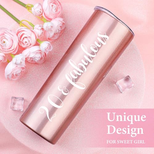 YENCHORN 20th Birthday Gifts for Her Cool 20 Year Old Girl Gifts Unique Birthday Gift for 20 Year Old Female Best Trendy Gift Ideas for Women 20s Happy 20th Decorations for Young Women with Tumbler Makeup Bag - Image 2