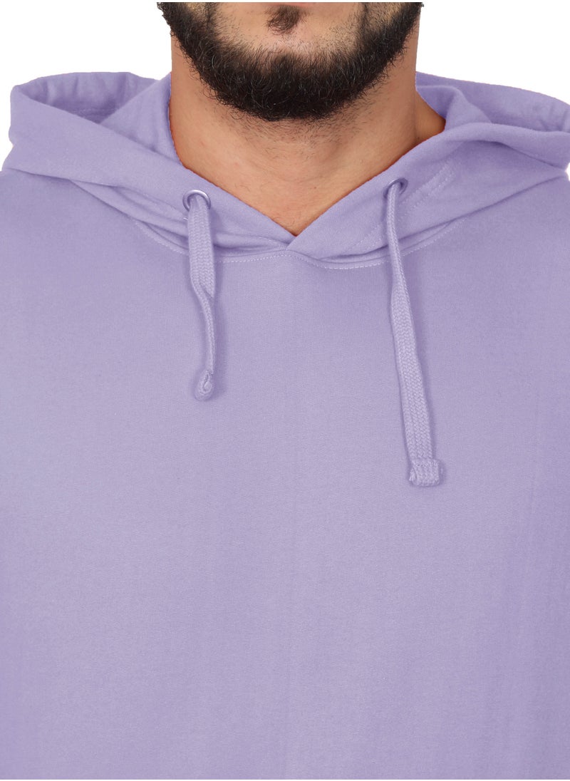 RSO Outfits - Unisex Regular Fit Full Sleeves Solid Hoodie Sweatshirt (Lavender) - Image 1