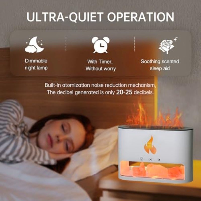 Aromatherapy Essential Oil Diffuser with Himalayan Lamp 250 ml Multi-Coloured LED Air Humidifier - Image 3