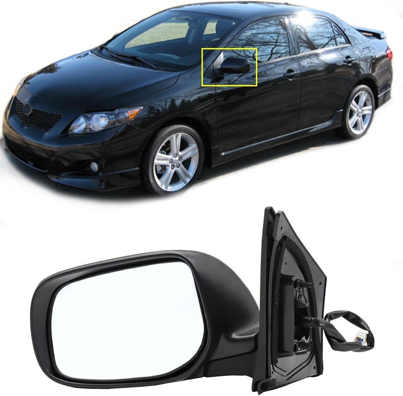 LEAVAN Driver Door View Mirror Fit for 2009-2013 Toyota Corolla, Glass Door Mirror Driver Left - Image 1