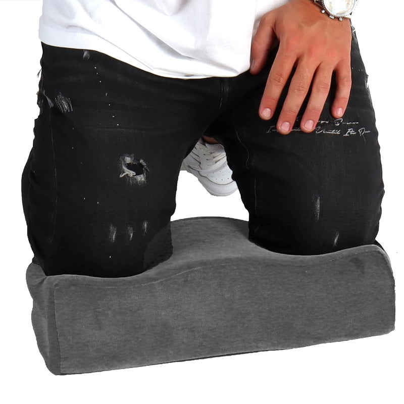 Kneeling Pad Comfort Memory Foam Extra Thick Knee Cushion Floor Sitting for Work Mechanics Construction Gardening Yoga Bath Kneeler for Baby Bath Provide Support for Knees Elevation Gray