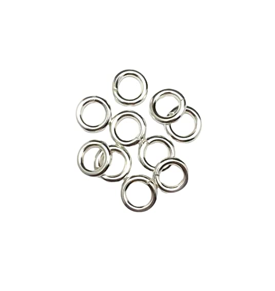 10pcs 925 Sterling Silver Open Jump Ring 12 Gauge 101mm OD60mm ID Made in USA by CRAFT WIRE