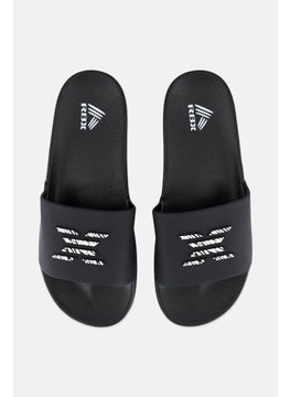 RBX Men Brand Logo Slip On Slides, Black  - Image 2