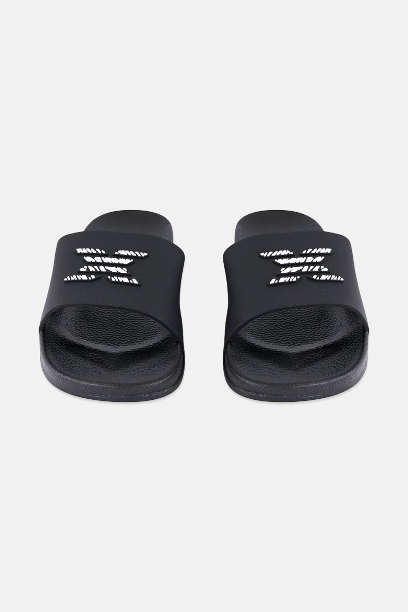RBX Men Brand Logo Slip On Slides, Black  - Image 4