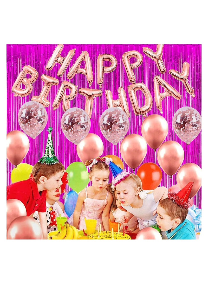 4-Piece Metallic Foil Fringe Curtain for Birthday Party Decoration