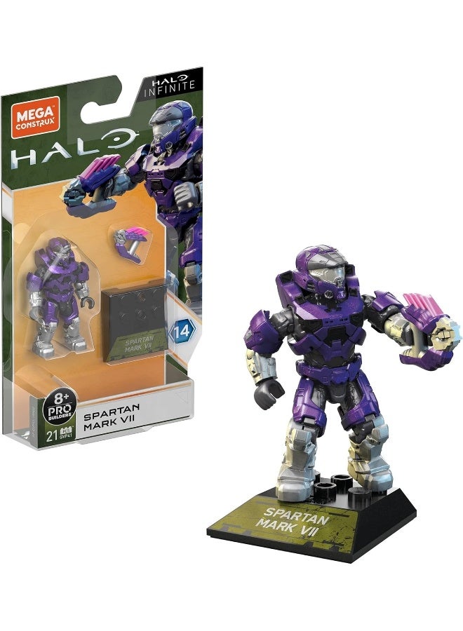 MEGA CONSTRUX Halo Heroes Mega Construx Pro Builders Series 14 Spartan Mark VII Mini Figure - Image 4